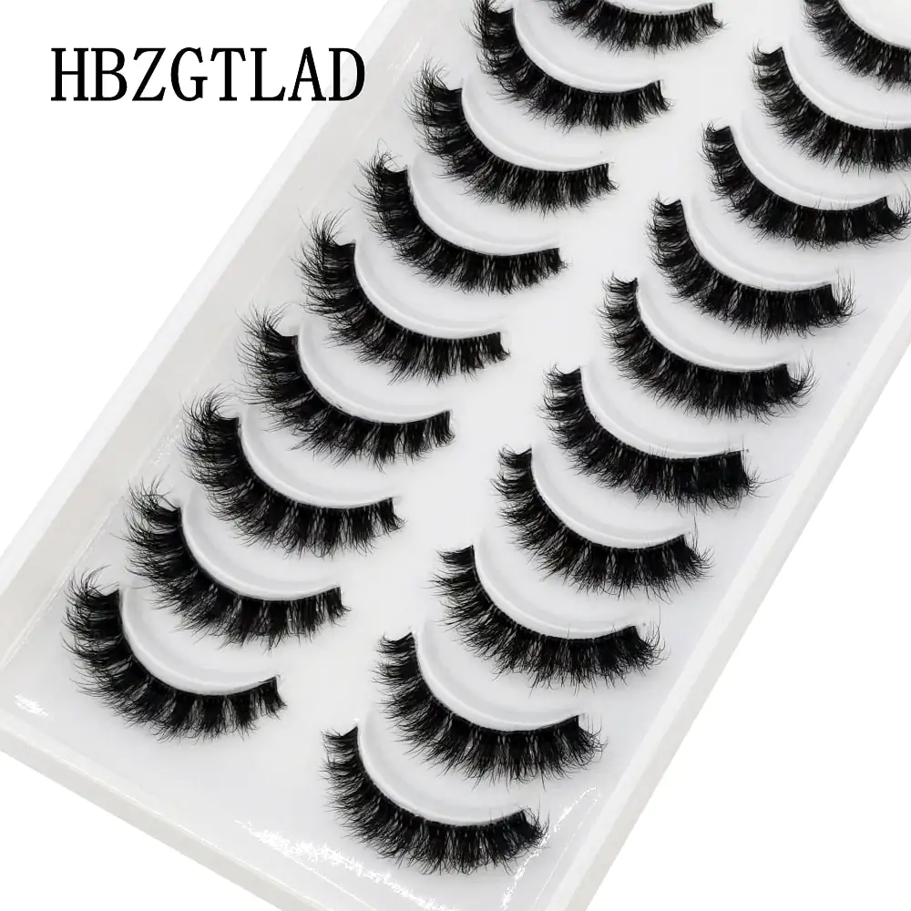10 Pairs Mink Eyelashes Clear Band - Image 3