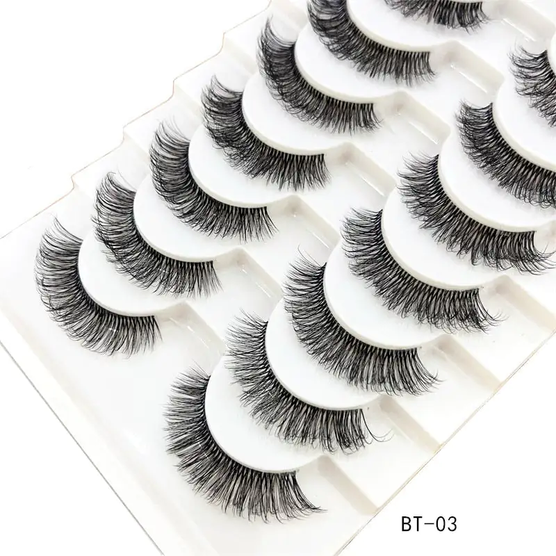 10 Pairs Mink Eyelashes Clear Band - Image 5