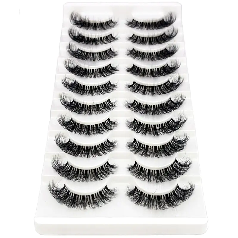 10 Pairs Mink Eyelashes Clear Band - Image 6
