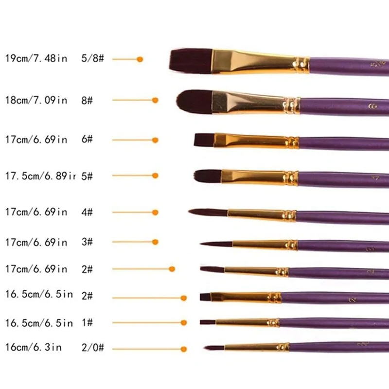 10-Piece Paint Brushes Set - Image 4