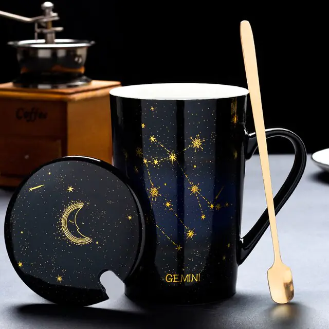12 Constellations Creative Mugs With Spoon - Image 16