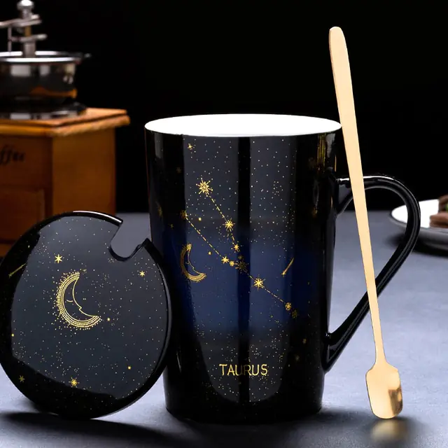 12 Constellations Creative Mugs With Spoon - Image 19
