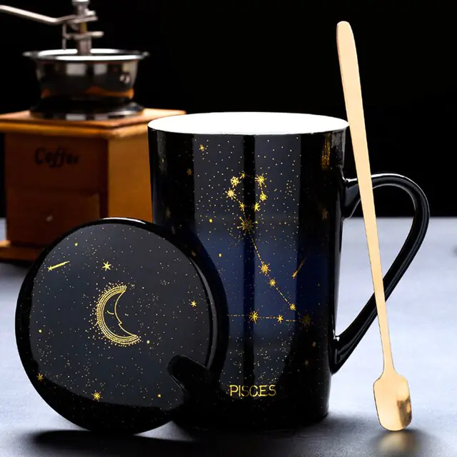 12 Constellations Creative Mugs With Spoon - Image 20