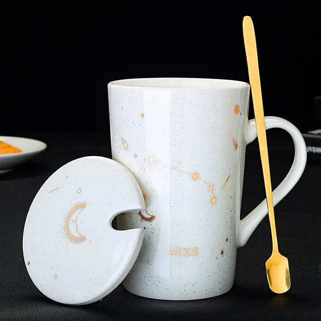 12 Constellations Creative Mugs With Spoon - Image 24