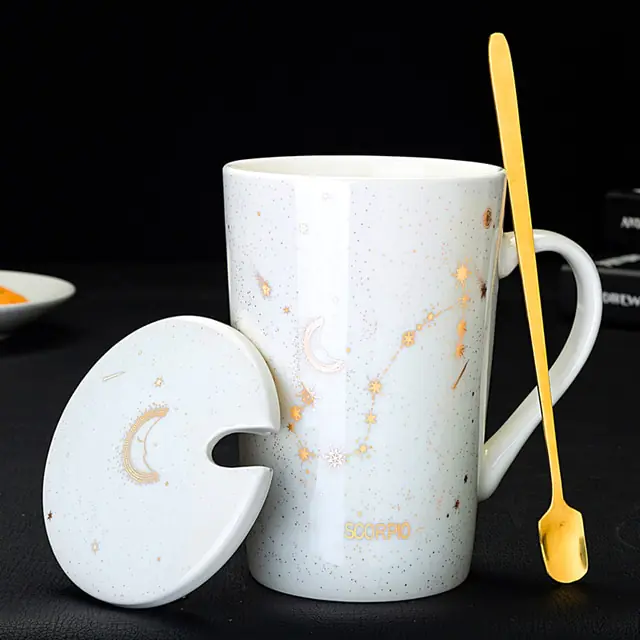 12 Constellations Creative Mugs With Spoon - Image 25