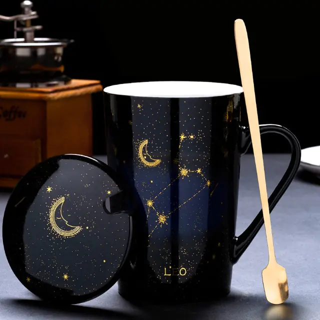12 Constellations Creative Mugs With Spoon - Image 26