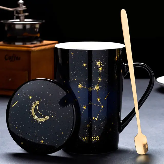 12 Constellations Creative Mugs With Spoon - Image 27