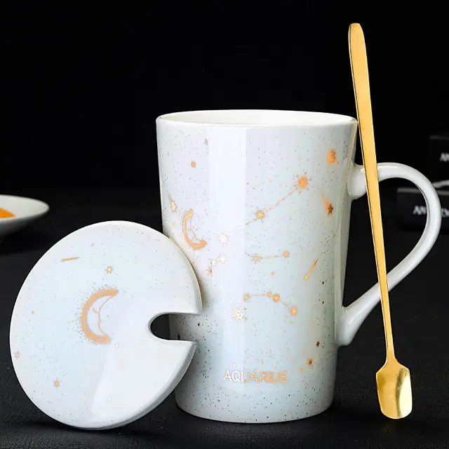 12 Constellations Creative Mugs With Spoon - Image 29