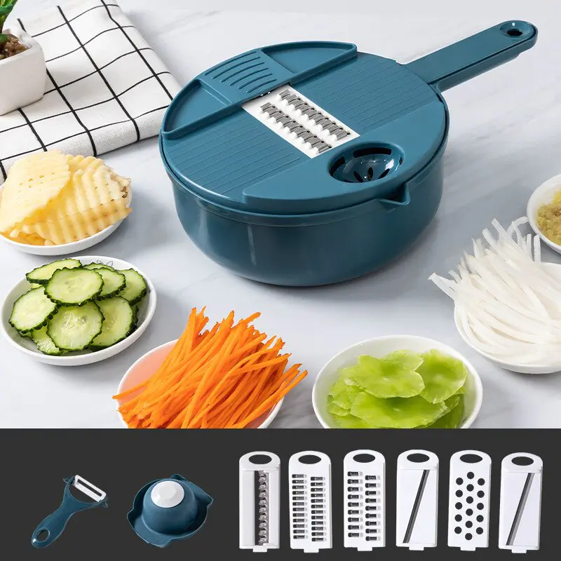 12 Pieces Vegetable Chopper Carrots Potatoes Grater - Image 3