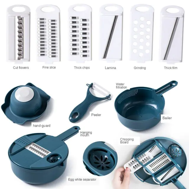 12 Pieces Vegetable Chopper Carrots Potatoes Grater - Image 7