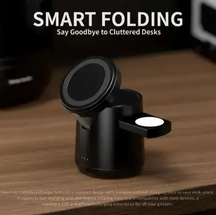 15W Magnetic Three-in-one Wireless Charger - Image 5