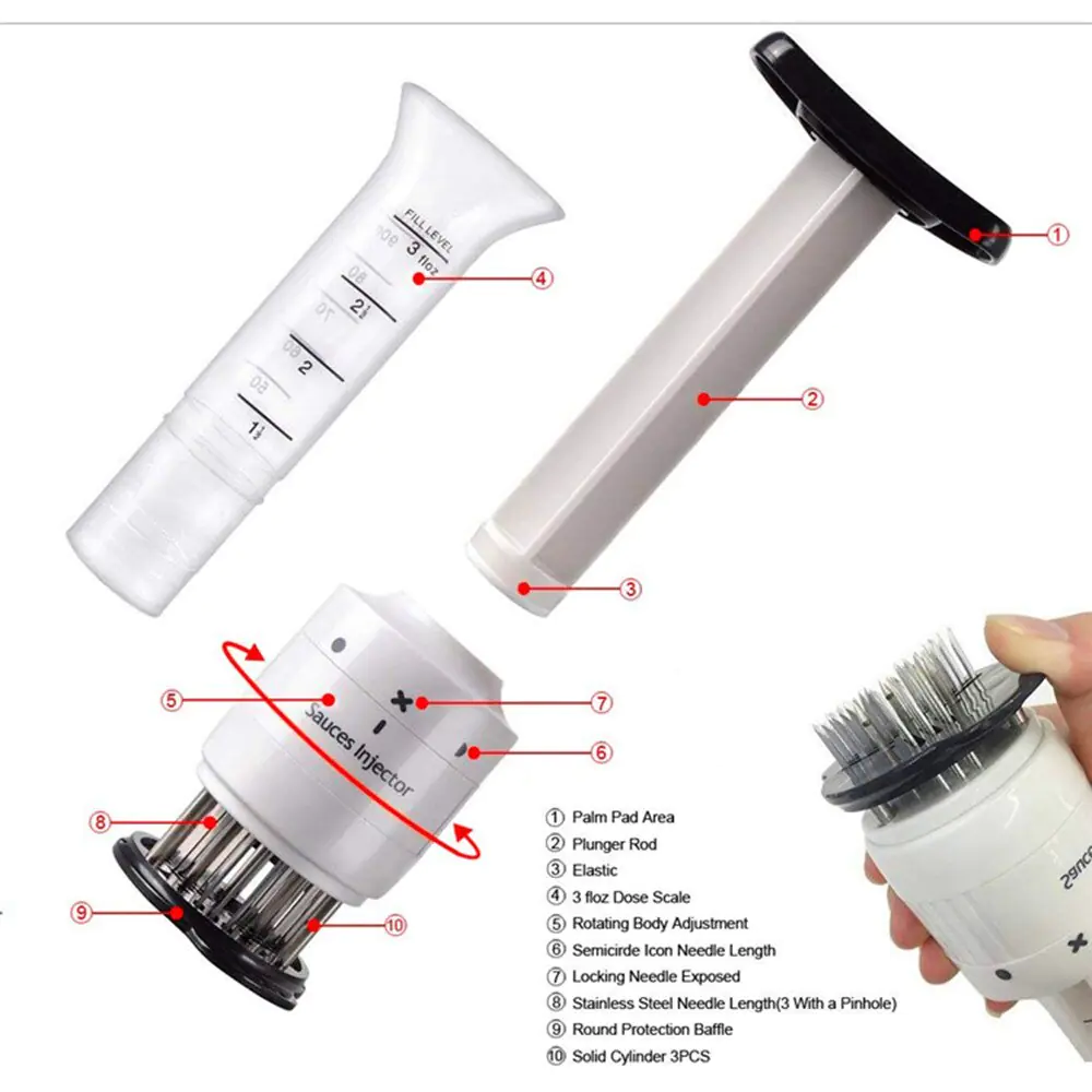 2-in-1 Professional Meat Tenderizer and Marinade Injector - Image 6