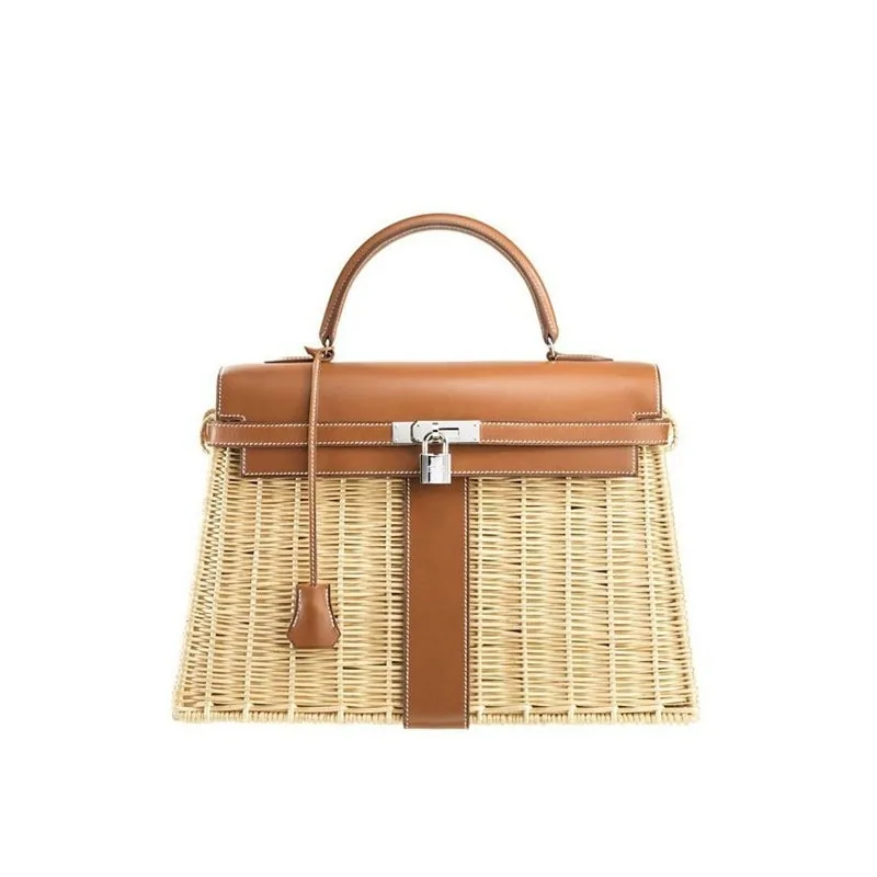 2020 Designer Bamboo Flap HandBag for Women - Image 15