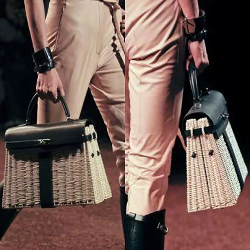 2020 Designer Bamboo Flap HandBag for Women - Image 5