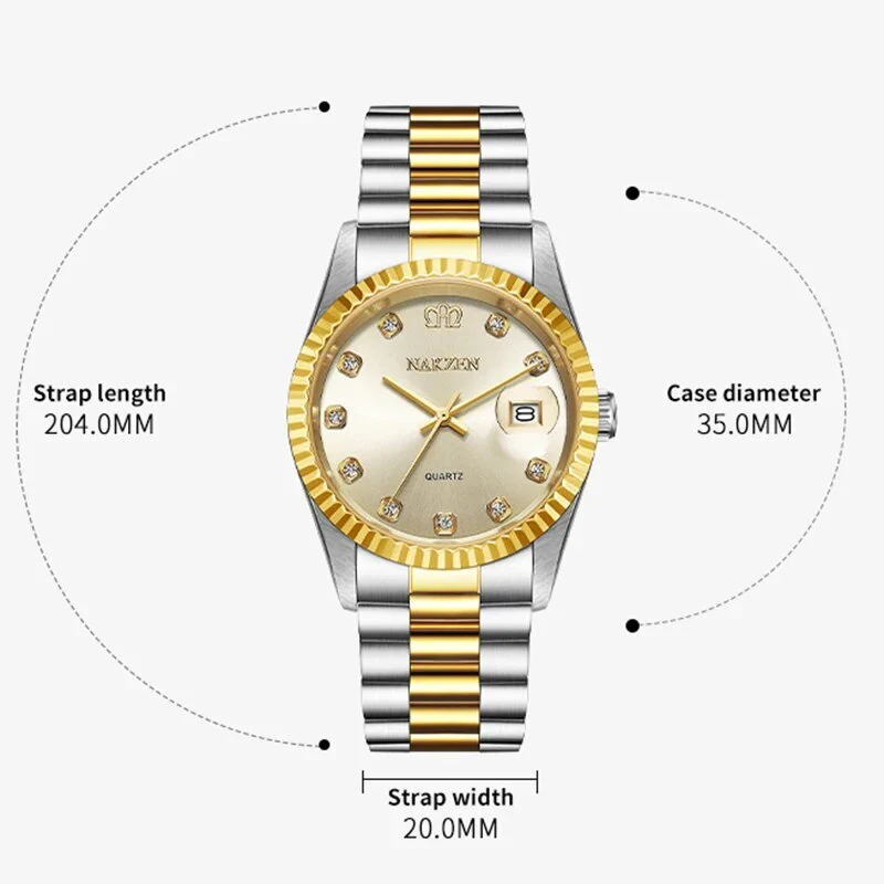 2020 Top Brand NAKZEN Luxury Men's Watch 30m Waterproof Date Clock Male Sports Watches Men Quartz Wrist Watch Relogio Masculino - Image 5