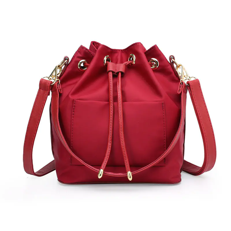 2020 Women's Fashion Nylon Bucket Bag with Hardware - Image 3