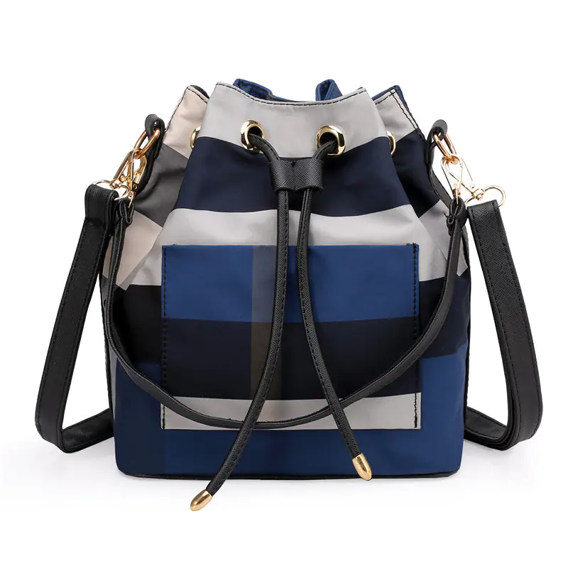2020 Women's Fashion Nylon Bucket Bag with Hardware - Image 5