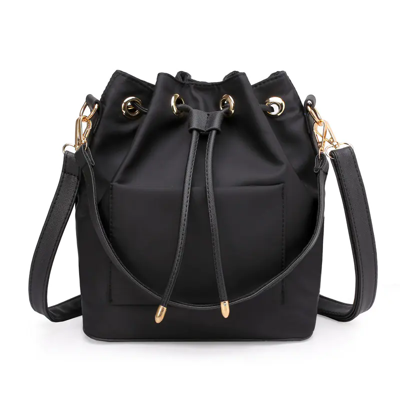 2020 Women's Fashion Nylon Bucket Bag with Hardware - Image 6