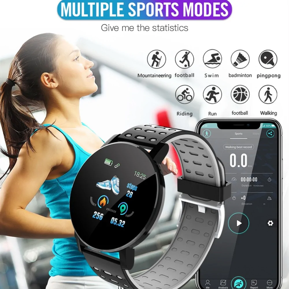 2021 Bluetooth Smart Watch with Blood Pressure Monitoring for Android iOS Smartphones - Image 5