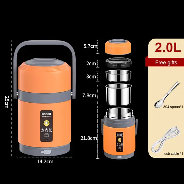 2L USB Electric Heated Lunch Box - Image 7