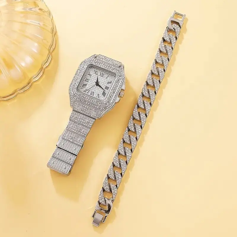 2Pcs Set Diamond Women Watches - Image 2