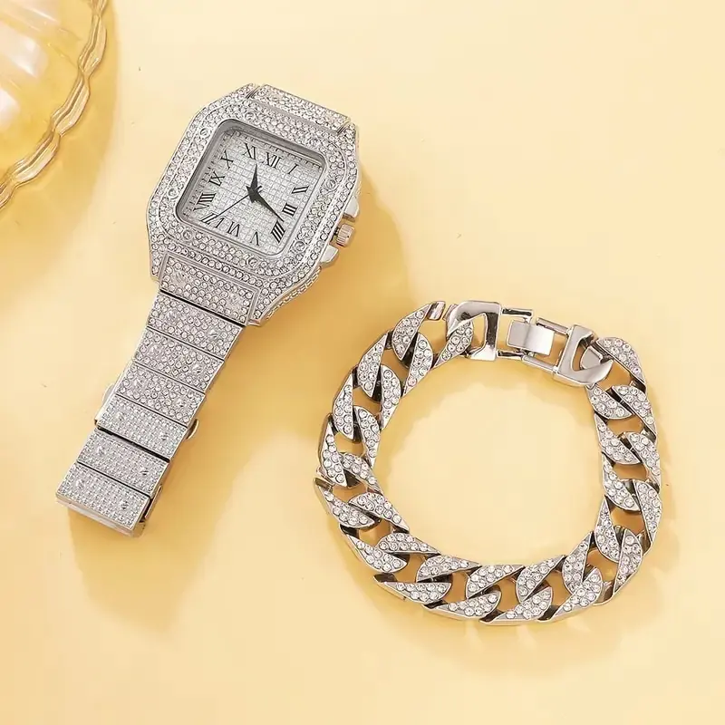 2Pcs Set Diamond Women Watches - Image 5