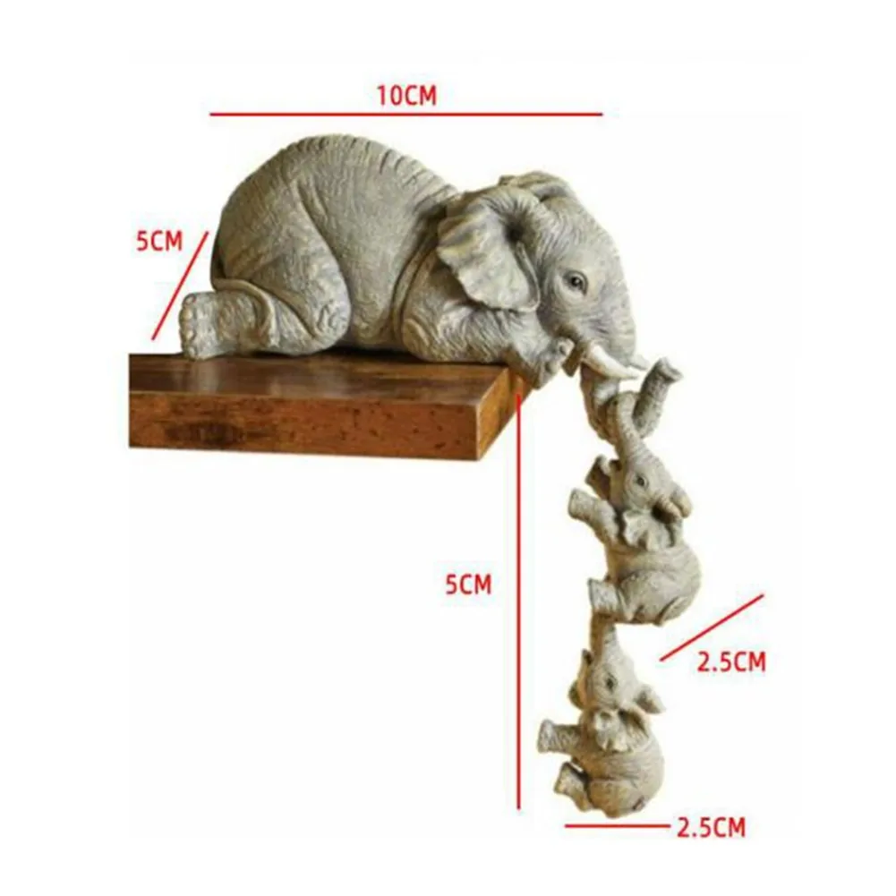 3-piece Hanging Elephant Craft Statues - Image 3