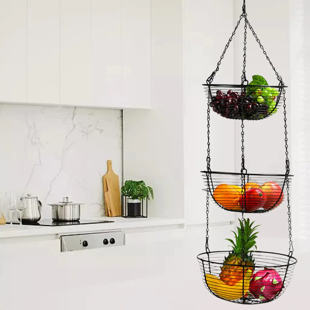 3-Tiers Hanging Fruit Basket - Image 3