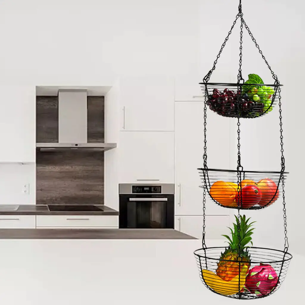 3-Tiers Hanging Fruit Basket - Image 7