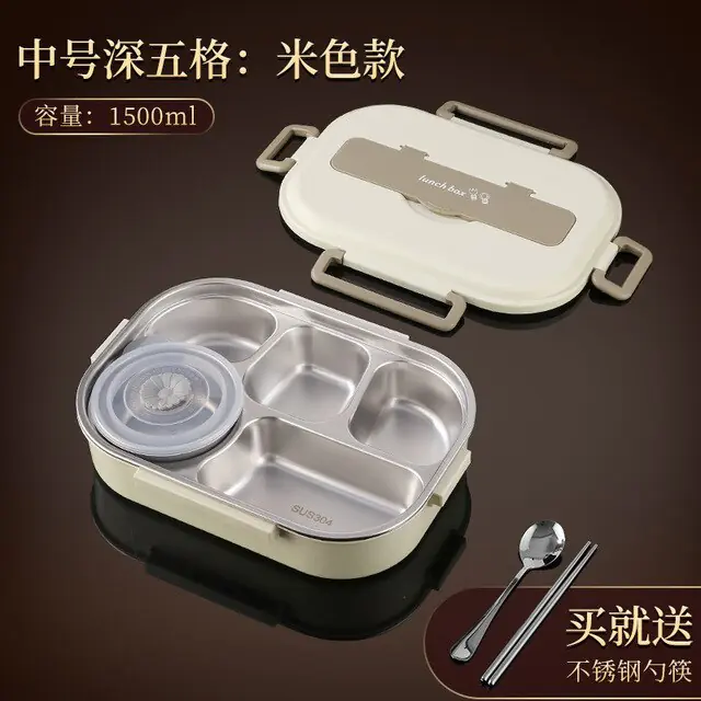 304 stainless steel compartment insulated lunch box - Image 20