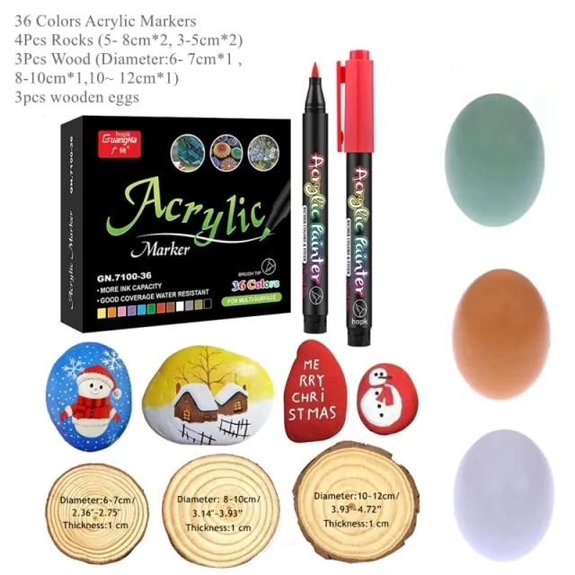 36 Colors Acrylic Paint Pens - Image 13