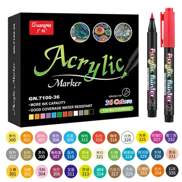 36 Colors Acrylic Paint Pens - Image 22