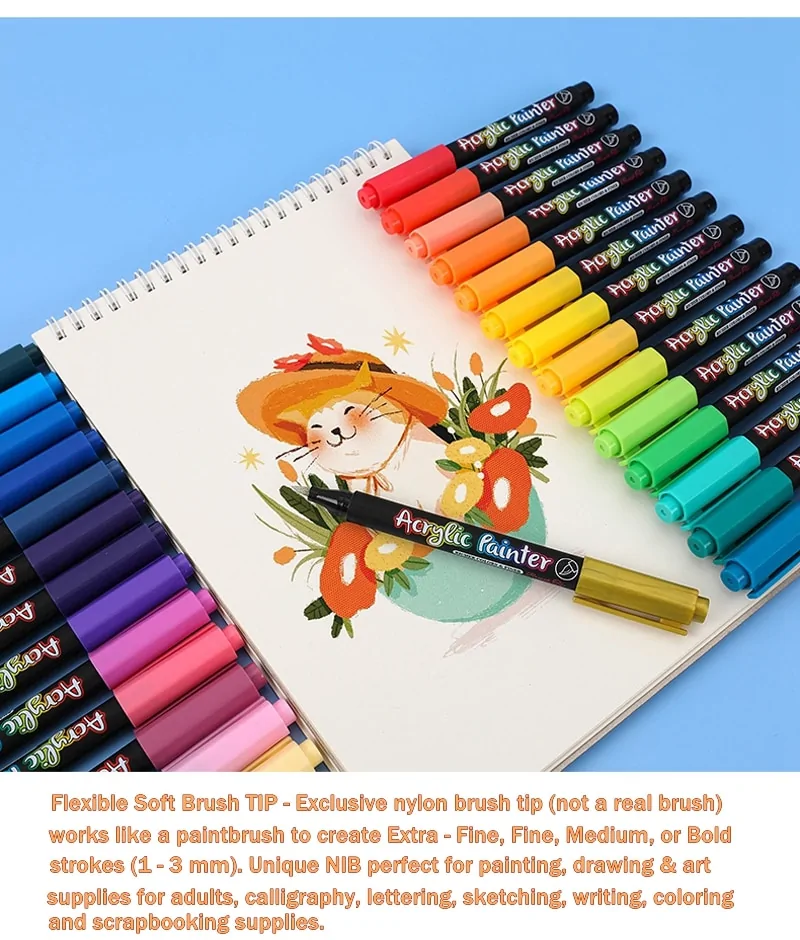 36 Colors Acrylic Paint Pens - Image 4