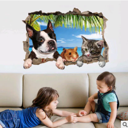 3D Animal Landscape Wall Stickers for Home Decor - Image 3