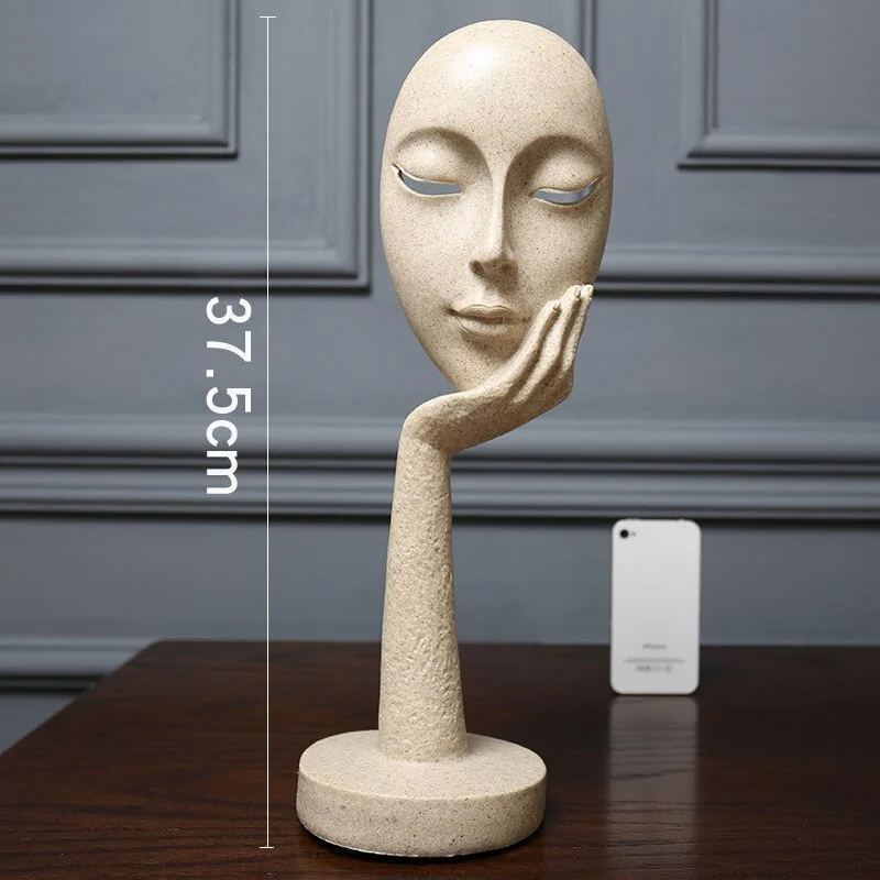 3D Face Mask Abstract Sculpture Decorative Art - Image 11