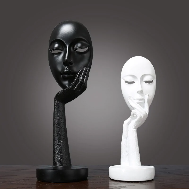 3D Face Mask Abstract Sculpture Decorative Art - Image 4