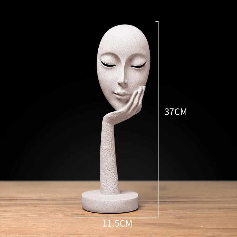 3D Face Mask Abstract Sculpture Decorative Art - Image 8