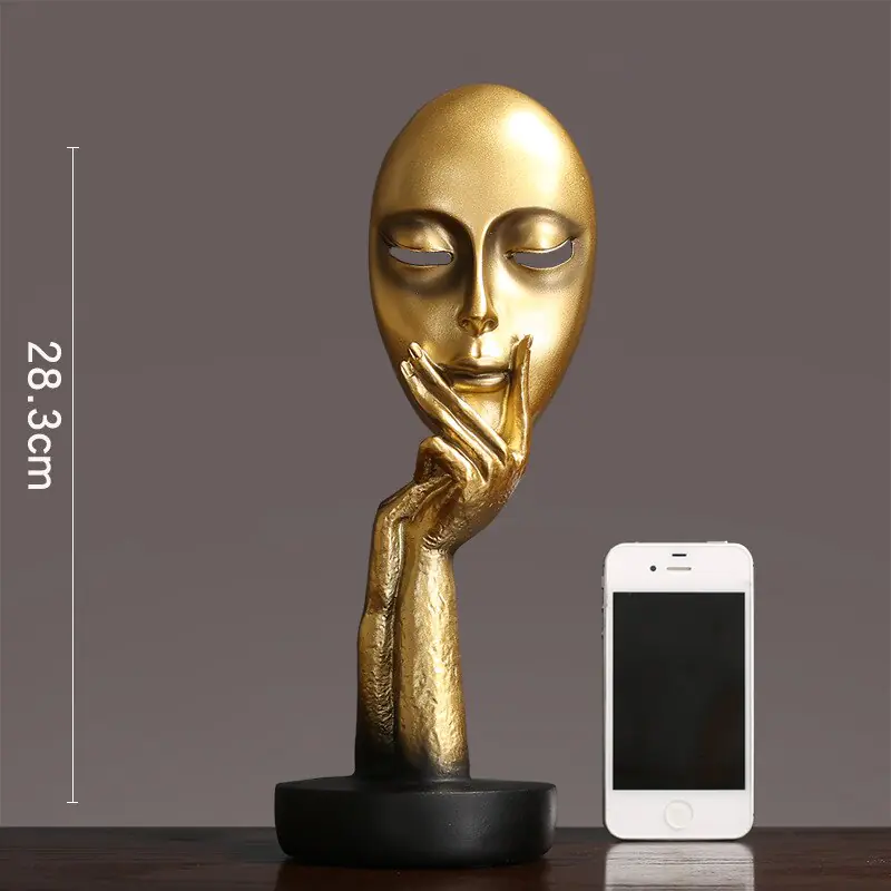 3D Face Mask Abstract Sculpture Decorative Art - Image 9