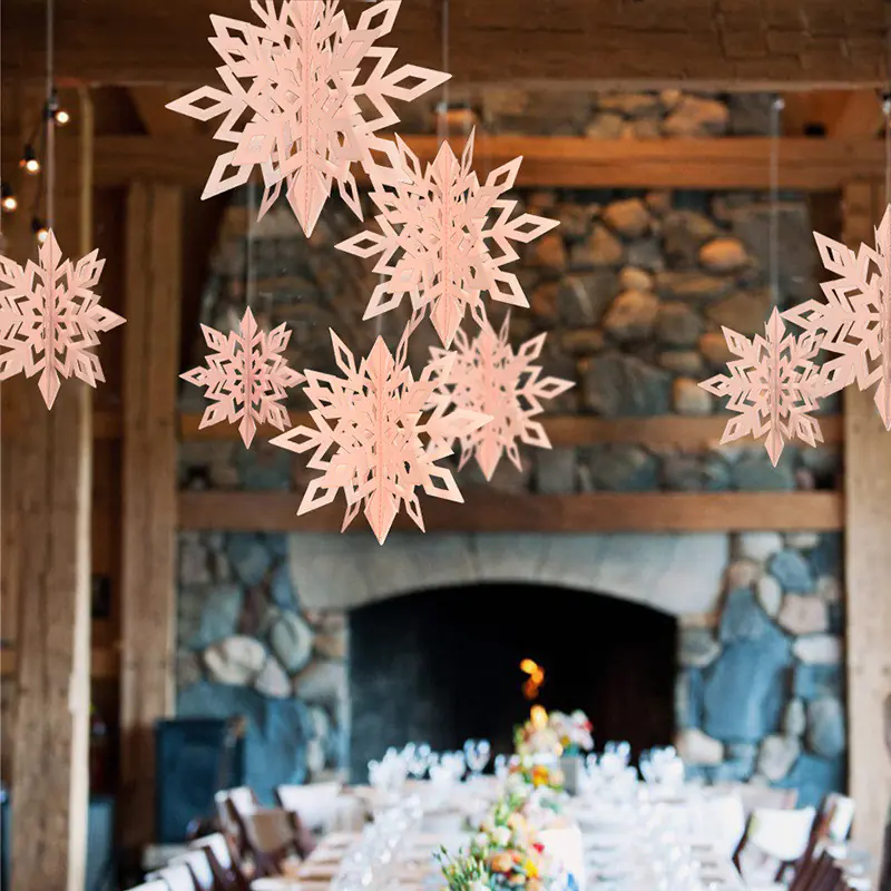 3D Snowflake Decorations for Winter Christmas Events - Image 2