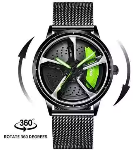3D Spinning Mens Watches Car Rim - Image 3