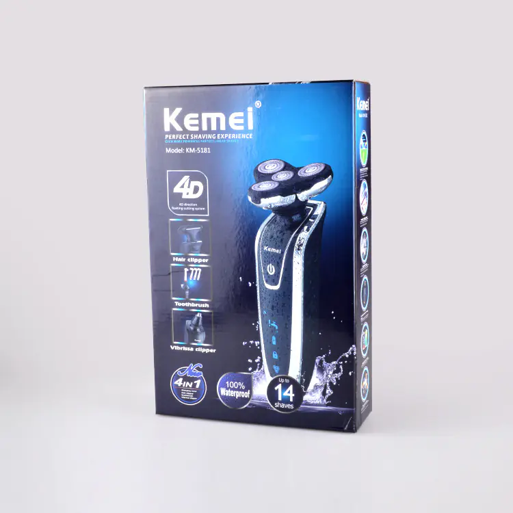 4-Blade Rechargeable Men's Shaver and Grooming Set - Image 13