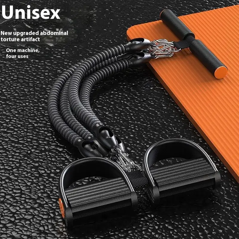 4-Strand Anti-Break Chest Expander with Foot Pedal - Image 3