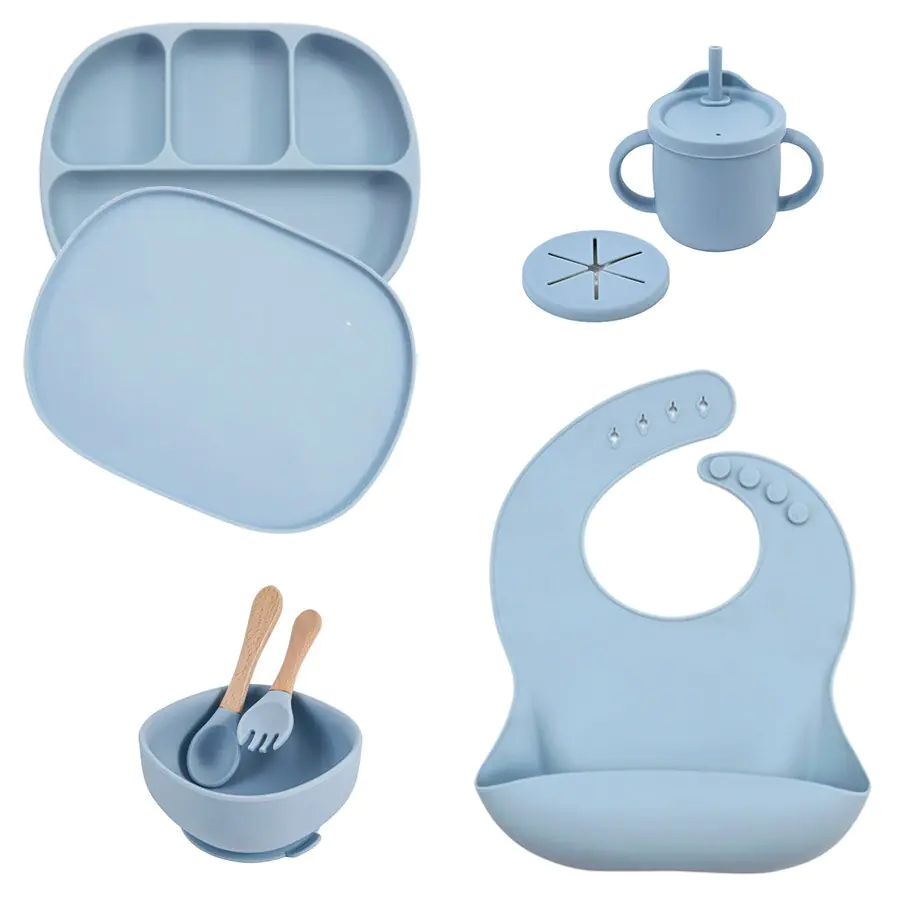 5Pcs/Set Silicone Children Tableware - Image 4