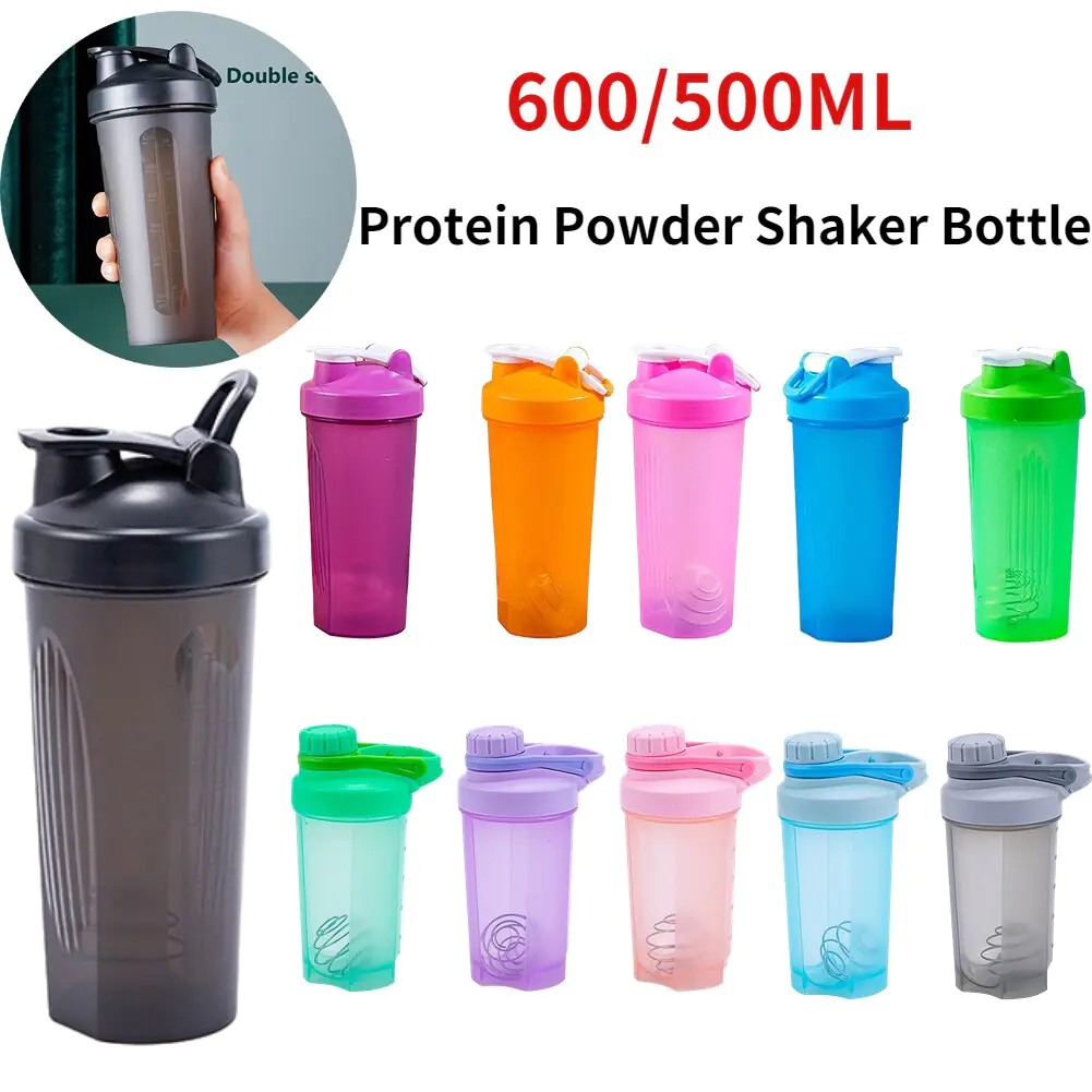 600ml Portable Protein Powder Shaker Bottle - Image 6