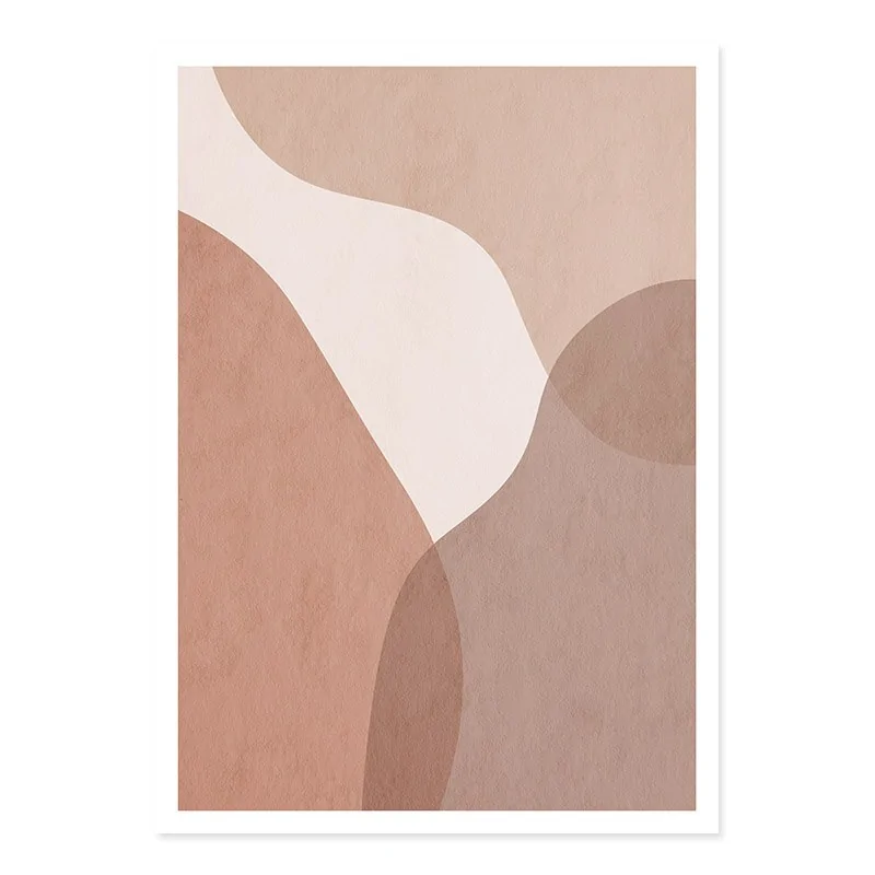 Abstract Beige Geometric Canvas Wall Art - Decorative Posters and Prints - Image 42