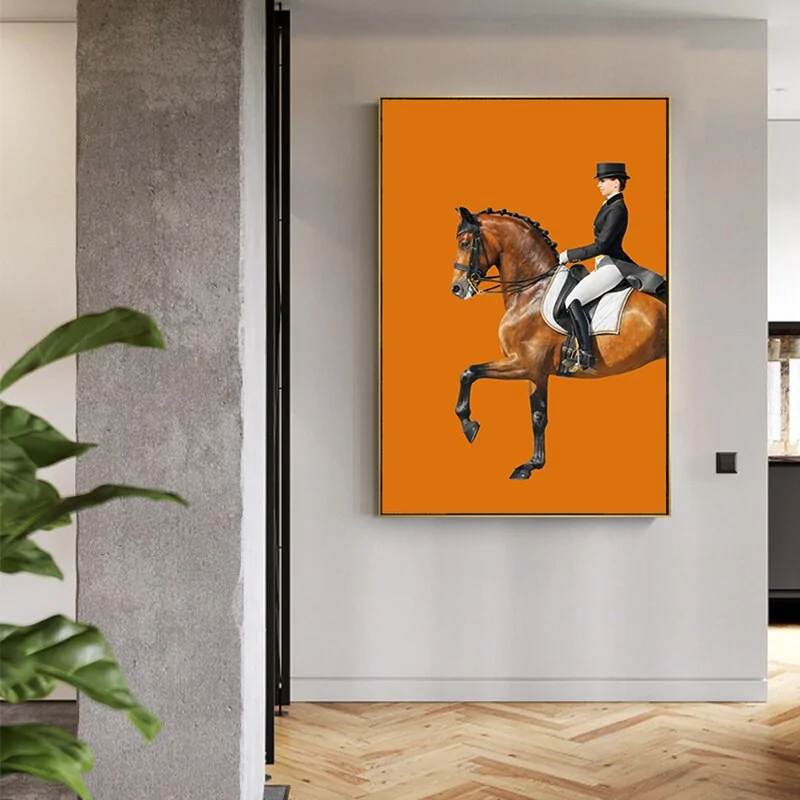 Abstract Horse Painting Knight Canvas Art - Image 5