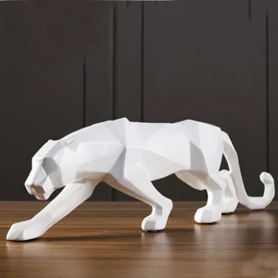 Abstract Resin Leopard Statue: Modern Home Office Decoration Gift - Image 7