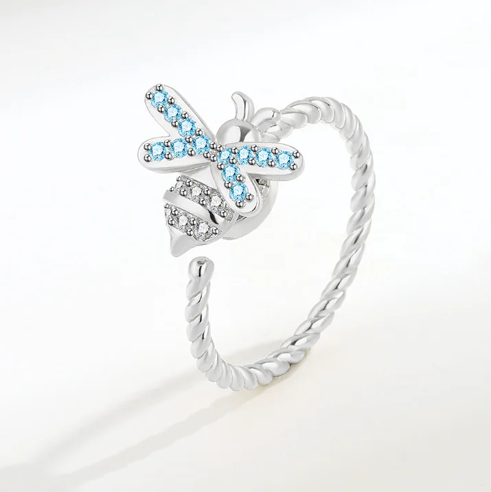 Adjustable European and American Bee Spinning Ring