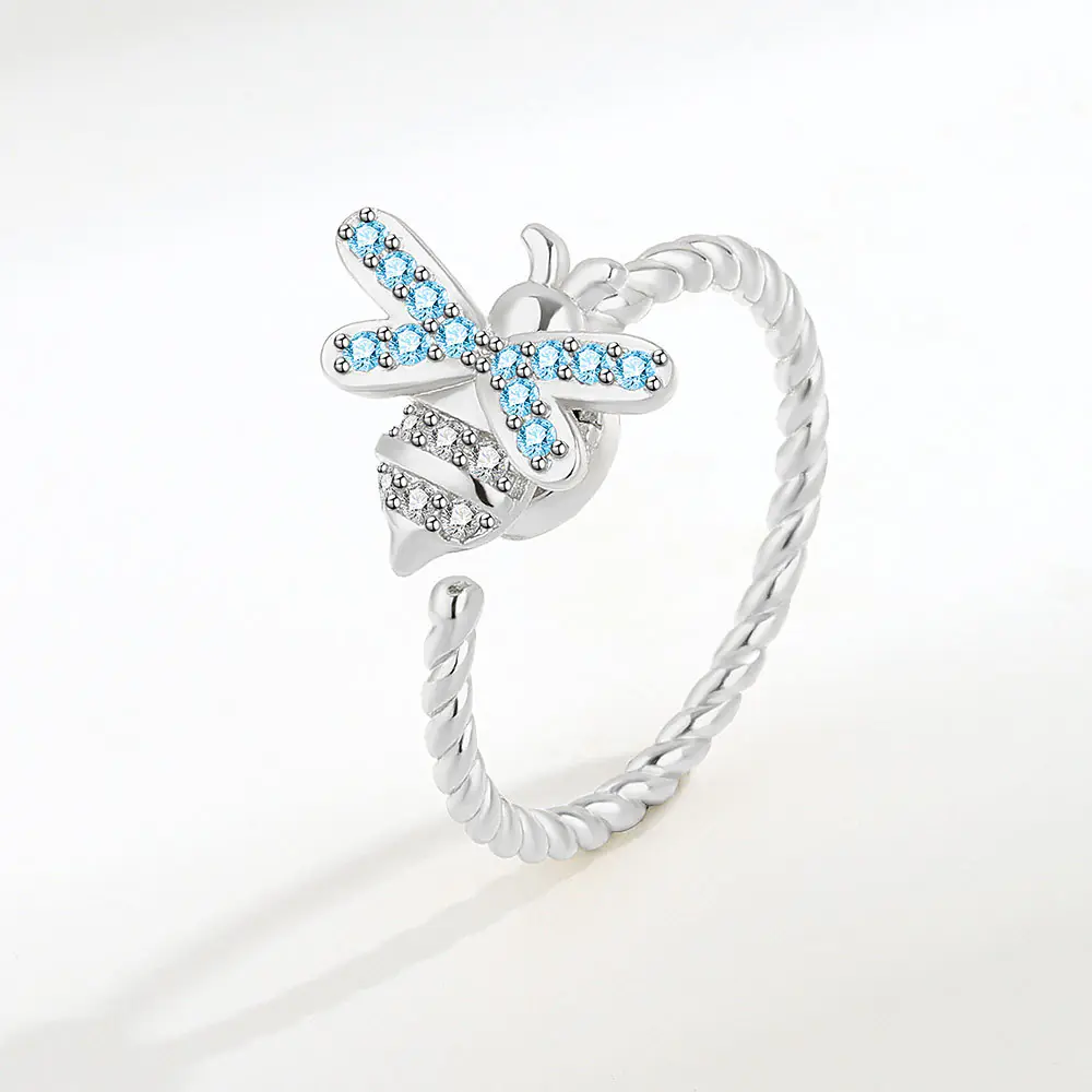 Adjustable European and American Bee Spinning Ring - Image 3