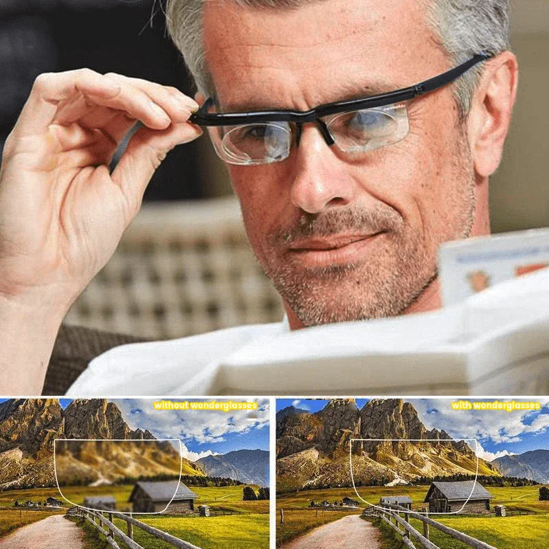 Adjustable Focus Reading Glasses with Zoom Magnifier - Image 4